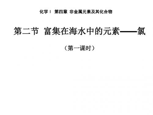 富集在海水中的元素——氯PPT课件22 人教课标版