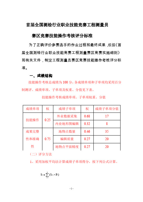 首届全国测绘行业职业技能竞赛工程测量员