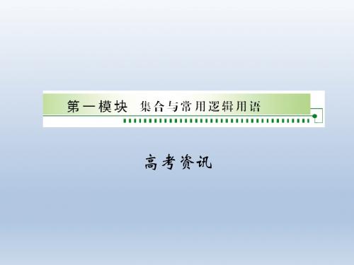 【人教A版】2012高三数学(文)《绿色通道》一轮复习第1章1-1课件