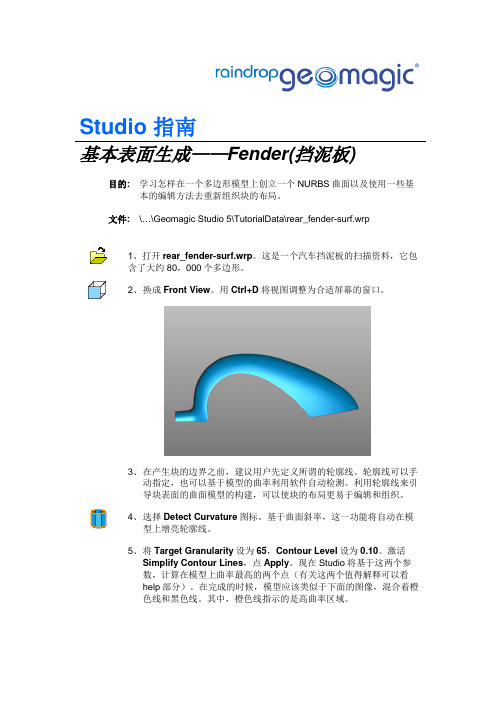 Geomagic基本表面生成_Fender