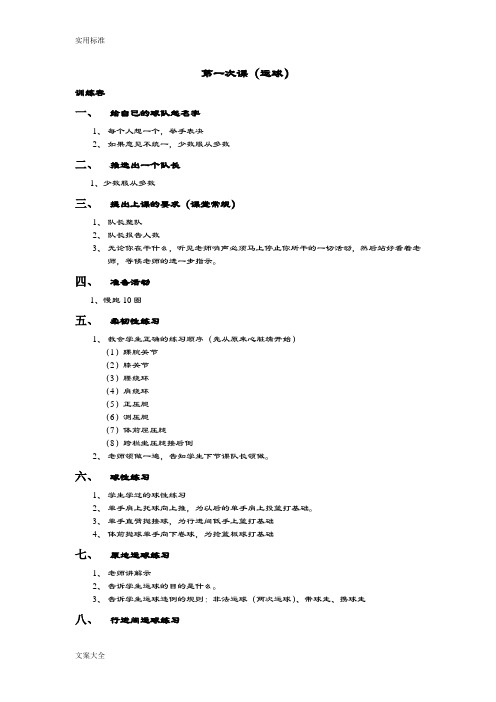 小学篮球训练计划清单