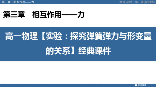 高一物理【实验：探究弹簧弹力与形变量的关系】经典课件