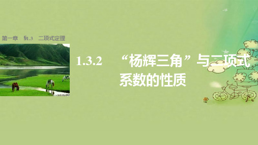 高中数学第一章计数原理1.3.2杨辉三角与二项式系数的性质课件1新人教A选修2_3