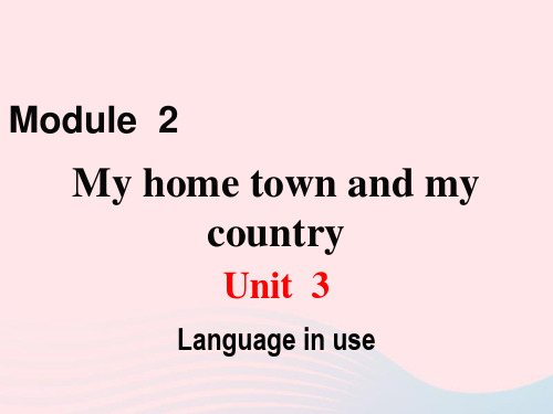 八年级英语上册Module2MyhometownandmycountryUnit3Languagei