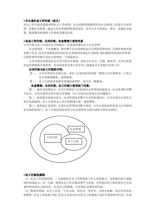 社会工作行政1