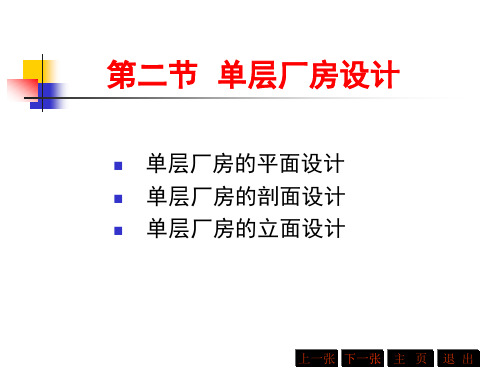 建筑概论：第四章  工业建筑设计—单层厂房设计