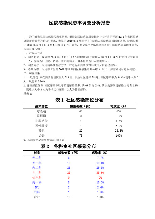 2018年现患率调查