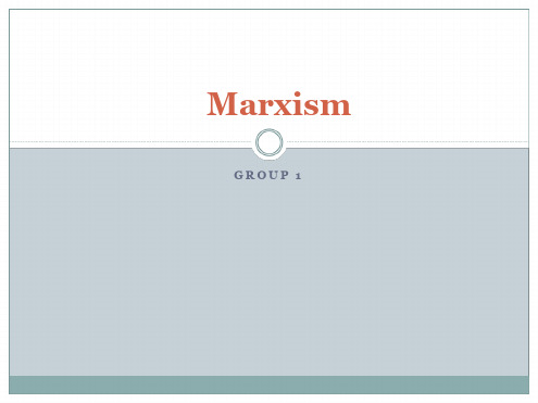 marxism马克思主义英文解读