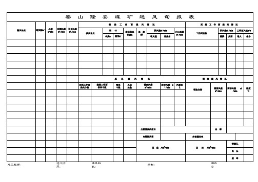 测风报表