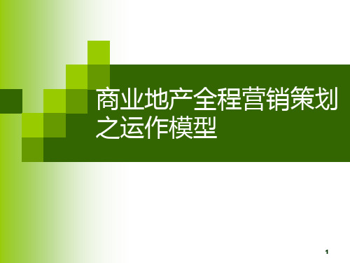 商业地产全程营销策划的运作模型PPT课件