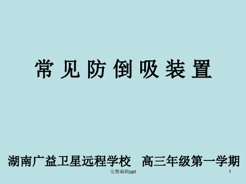 高中高三化学常见防倒吸装置复习ppt课件