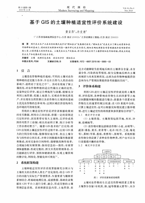 基于GIS的土壤种植适宜性评价系统建设