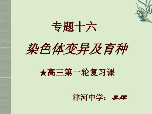 染色体变异及育种