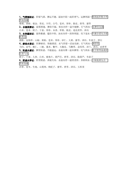 中医内科学肝胆疾病之鼓胀