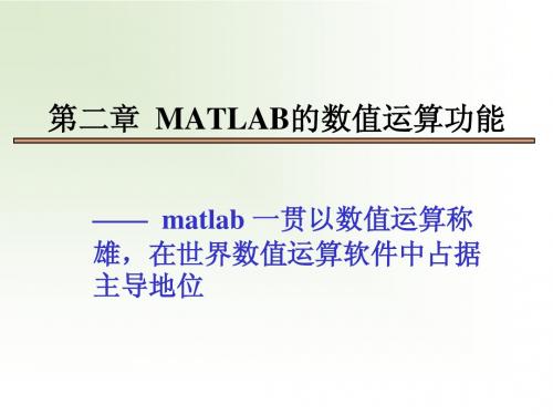 第二章matlab02数值运算功能1