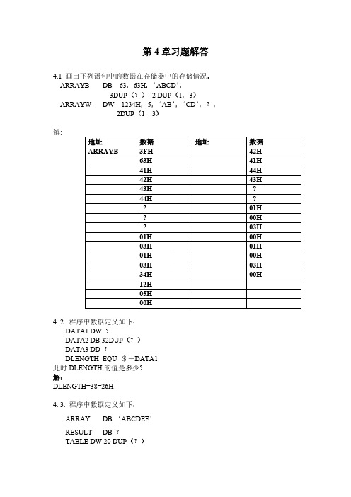 微机原理陈慈发版习题答案04【VIP专享】