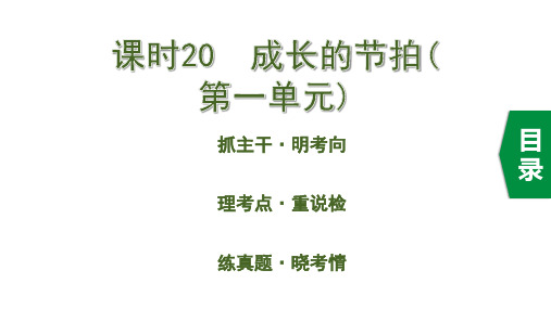 初中政治中考复习 1 课时20  成长的节拍(第一单元)