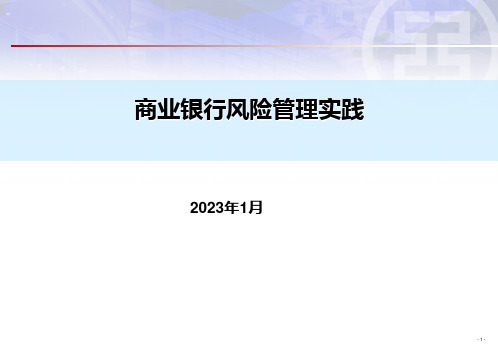 商业银行风险管理实践课件