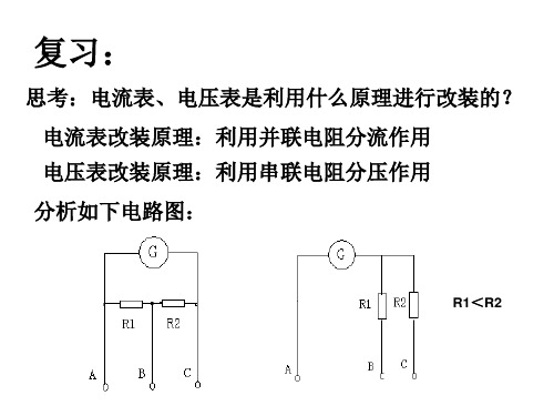 多用电表的原理和使用PPT课件