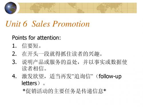 Unit 6 Sales Promotion