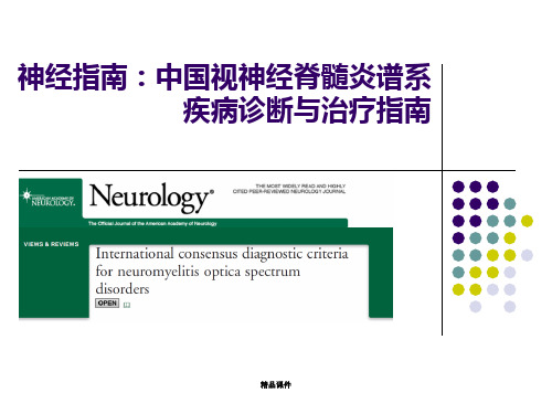 中国视神经脊髓炎谱系疾病诊断与治疗指南