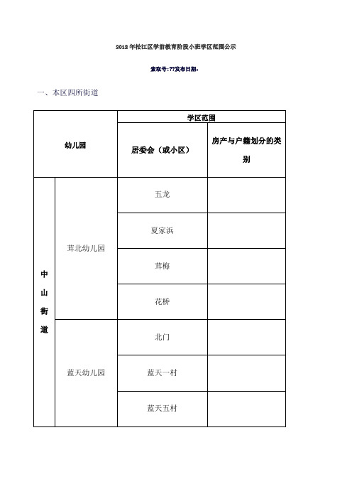 松江学区划分