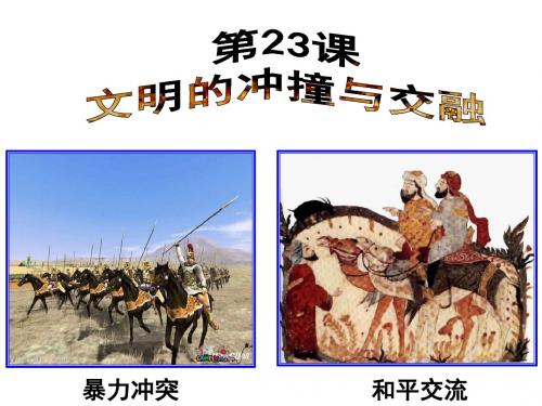 广东省佛山市八年级历史下册第23课《文明的冲撞与交融