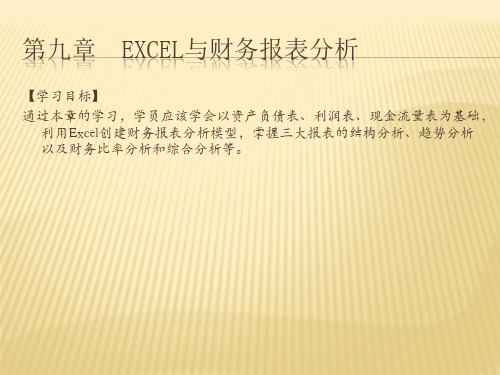 09.第九章 Excel与财务报表分析