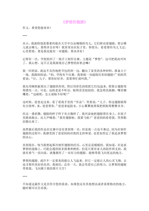 《梦想的翅膀》