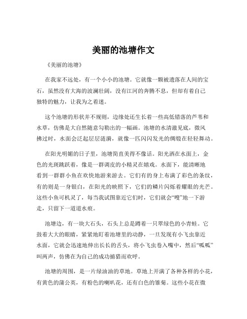 美丽的池塘作文