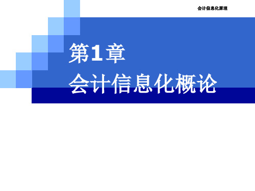 第1章 会计信息化概论