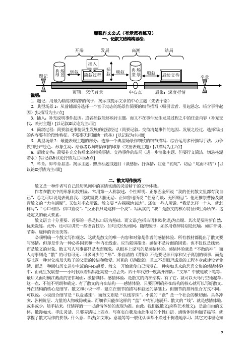 超强的语文作文公式