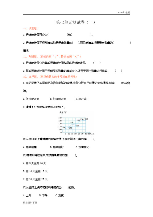 2020年春季人教版数学五年级下册第七单元测试卷(一)(完美版)