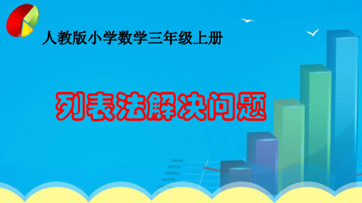 数学三年级上册《列表法解决问题》课件