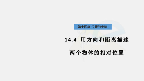 14.4+用方向和距离描述两个物体的相对位置课件2023-2024学年青岛版七年级数学下册