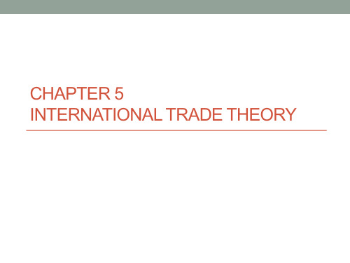 Chapter 5 International Trade Theory国际贸易理论