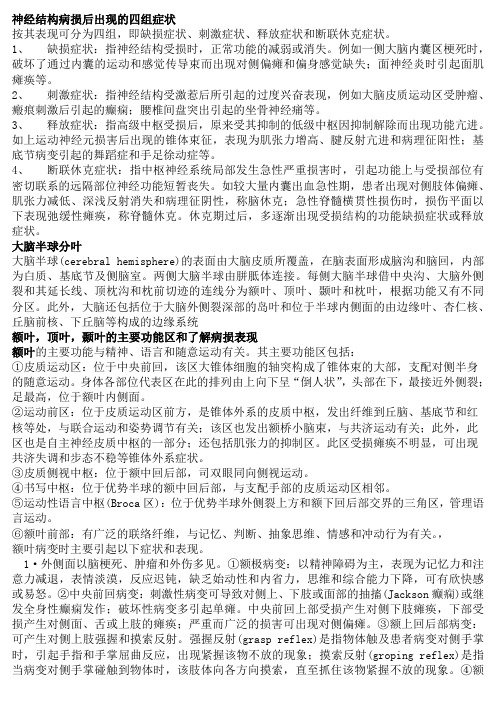 神经病学复习重点背诵完美版