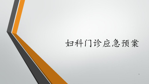 妇科门诊应急预案ppt课件