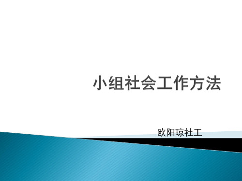 小组工作方法概论