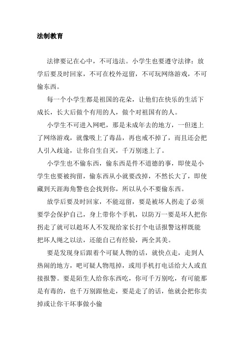 关于法治的作文400字