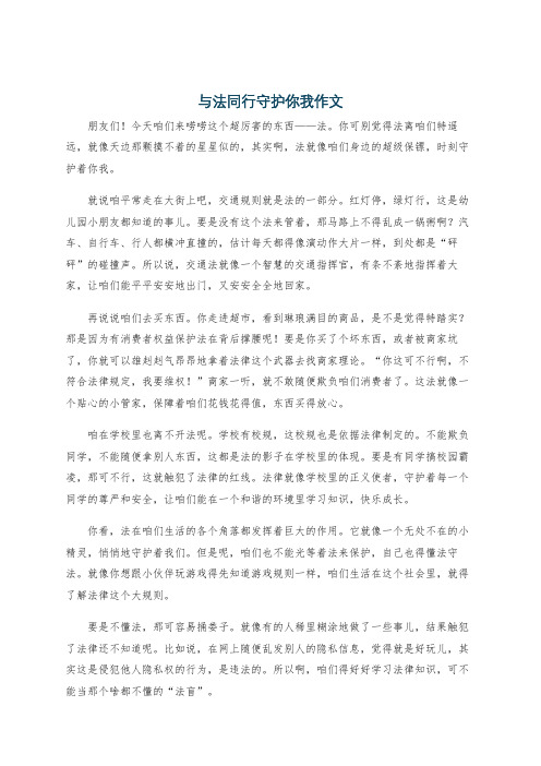 与法同行守护你我作文