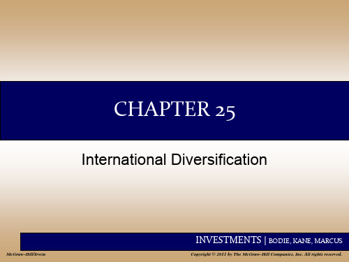 INVESTMENTS 投资学 (博迪BODIE, KANE, MARCUS)Chap025 Diversification-34页精选文档