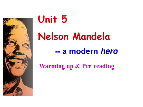 高中英语必修一Unit5-Nelson-Mandela-Warming-up公开课优选教学课件