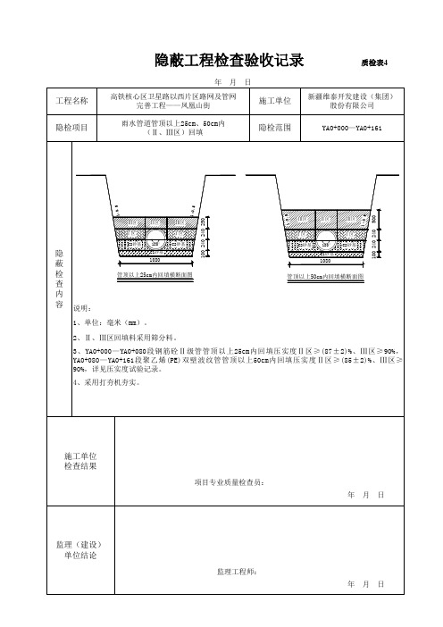 管顶50cm内回填.