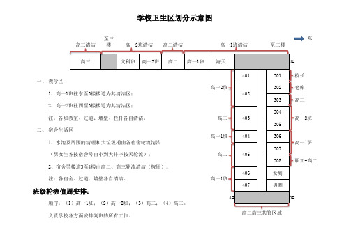 学校卫生区划分示意图