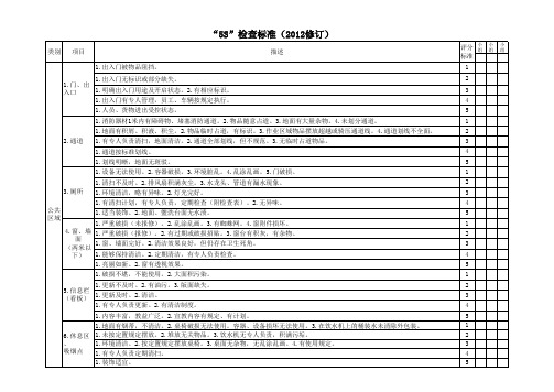 5S检查标准