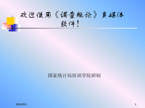 调查分析师《调查概论》