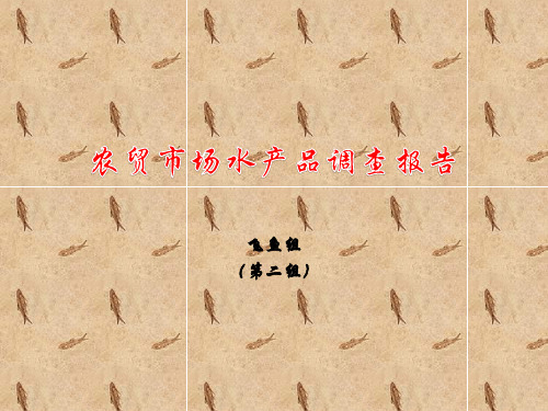 农贸市场水产品调查报告