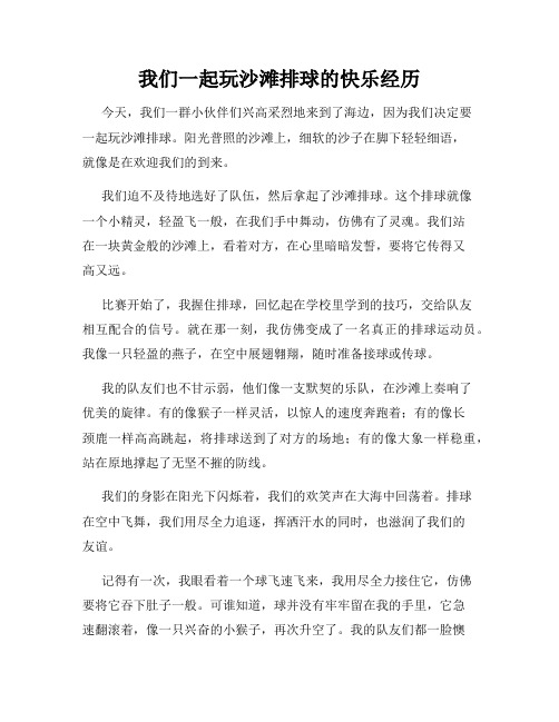 三年级作文那次玩得真高兴之我们一起玩沙滩排球的快乐经历