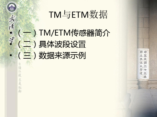 TM与ETM数据ppt